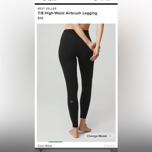 7/8 High-Waist Airbrush Legging by Alo yoga
